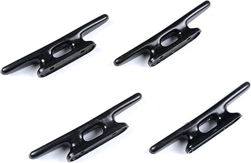 Miniatura 3 de Mxeol Tacos de nailon para lanchas, 4 pulgadas, 5 pulgadas, 6 pulgadas, 8 pulgadas, cuerda para kayak, color negro, para muelles de lanchas, kayaks,