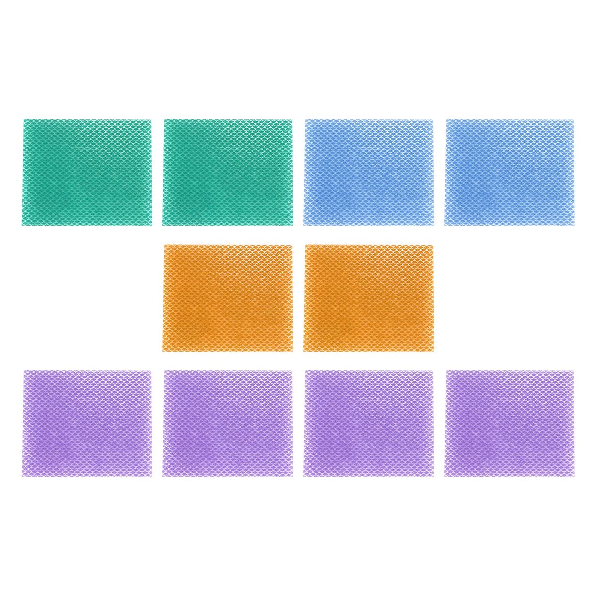 Enwye 10 Pcs S66 Double Sided Diamond Sponge Sanding Pads 120x100mm Calcined Abrasive for Wood Metal Jade Sanding Deburring