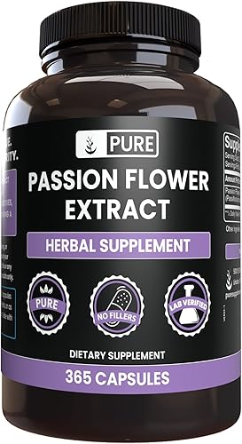 Pure Original Ingredients Extracto de flor de la pasión (365 cápsulas) sin magnesio o rellenos de arroz, siempre puro, verificado por laboratorio