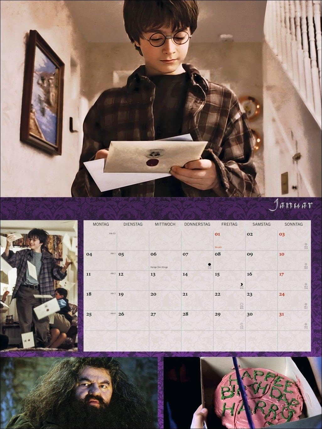 Harry Potter Broschur XL Kalender 2027: Wandkalender mit fesselnden Filmszenen aus den Harry Potter-Filmen. Broschürenkalender 2027 mit Poster zum Heraustrennen.