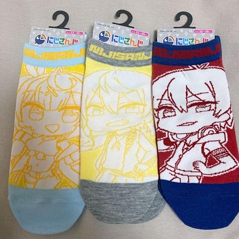 Amazon Co Jp にじさんじ しまむら ソックス 星川サラ 伏見ガク 夢追翔 靴下 服 ファッション小物
