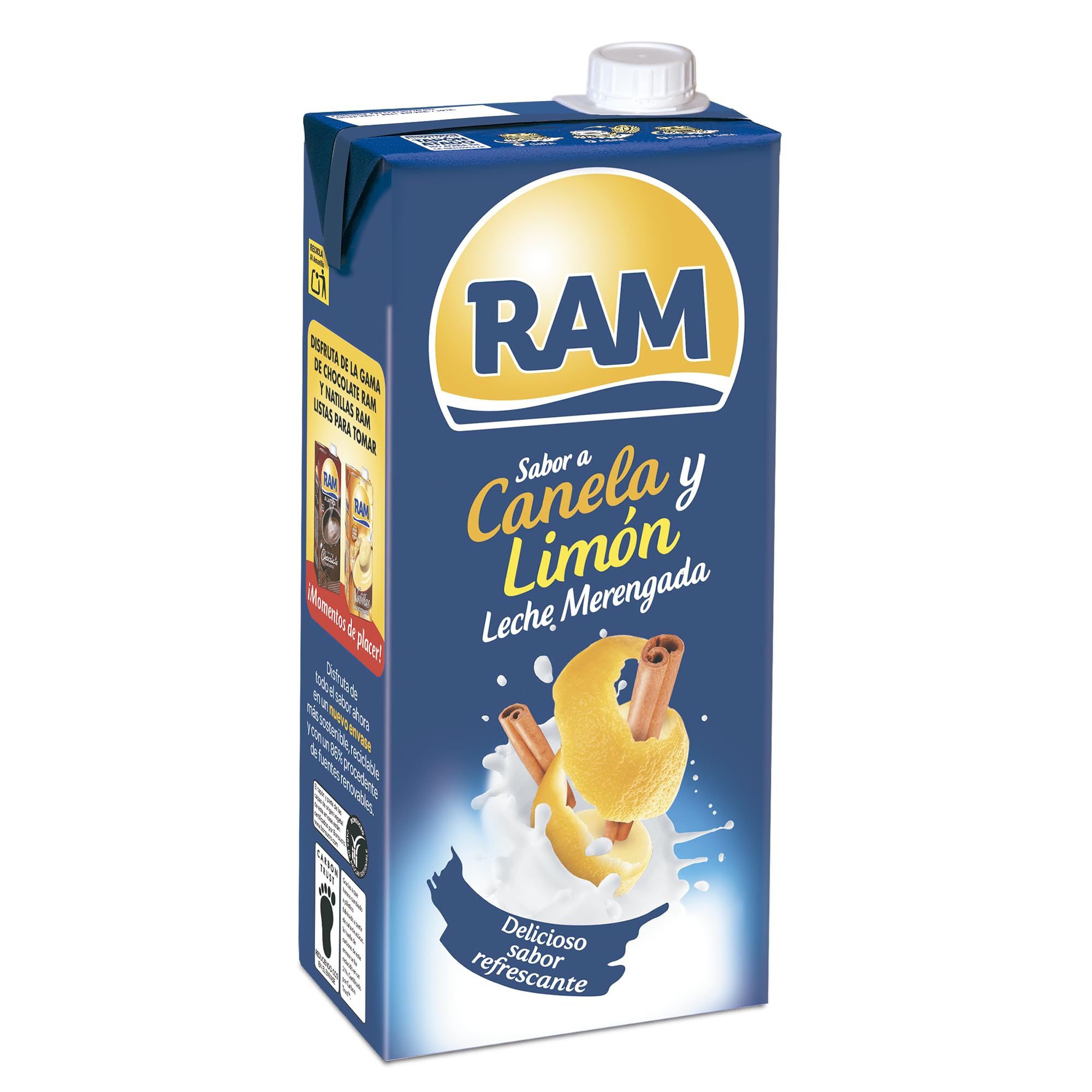 RAM Leche merengada Canela y limón brik 1L Caja de 6 unidades