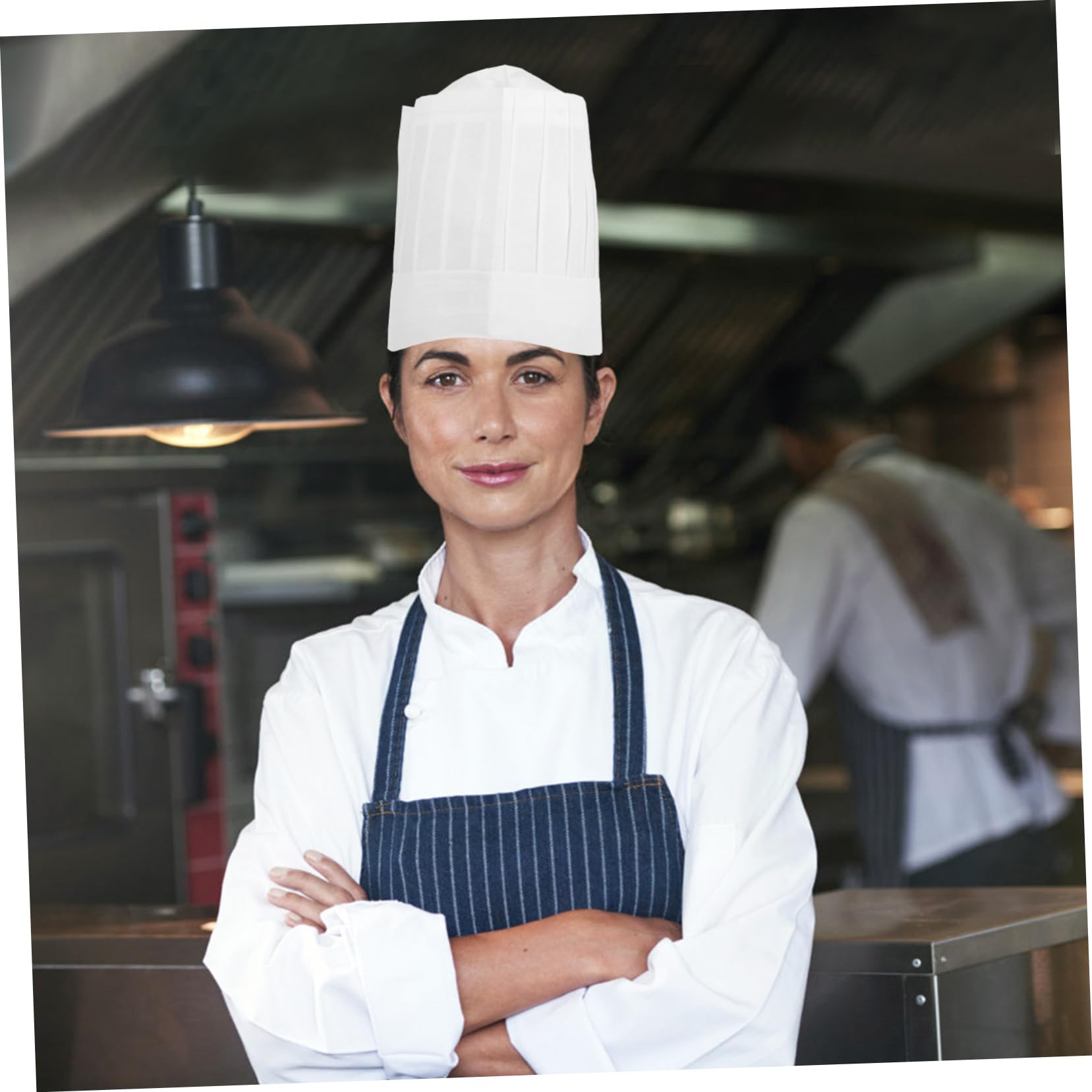 20piezas Gorros De Chef Desechables De Papel Unidades para Cocinar Gorros para Restaurantes y Hoteles