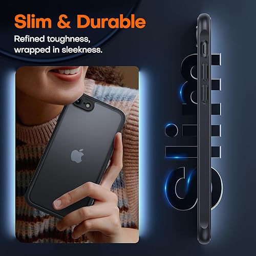 Miniatura 613 de TAURI Funda 3 en 1 para iPhone 13 Pro, [no amarilla] con 2 protectores de pantalla, funda delgada a prueba de golpes para iPhone 13 Pro, color negro