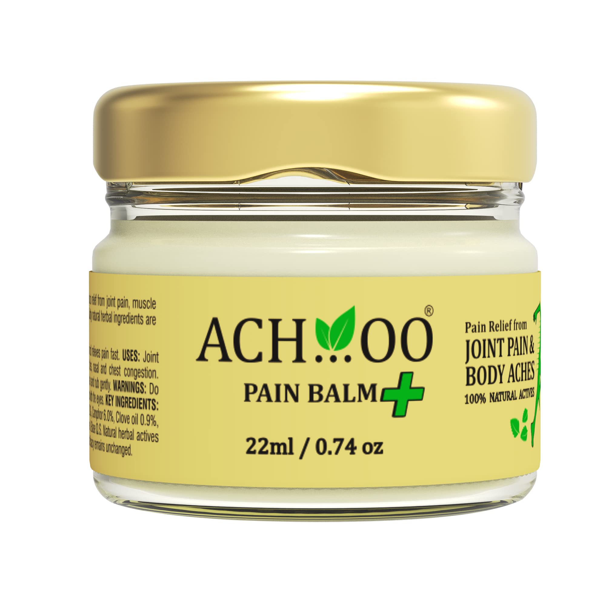 ACHOO Pain Balm Plus for Fast Relief from Headache, Bodyache, Sprain, Cold, Back Pain, Muscle Pain, Joint Pain, Knee Pain, Sports & Gym | Pain Balm Strong | 100% Natural Actives Ingredients - 22ml (Pack of 1) (B09X6T13YW) Amazon Price History, Amazon Price Tracker