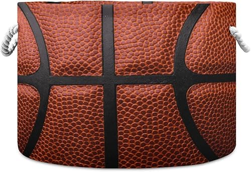 ALAZA Caja de almacenamiento con textura de pelota de baloncesto, canasta de juguetes, cesta de almacenamiento de lavandería, cubos organizadores disponible en Yaxa El Salvador