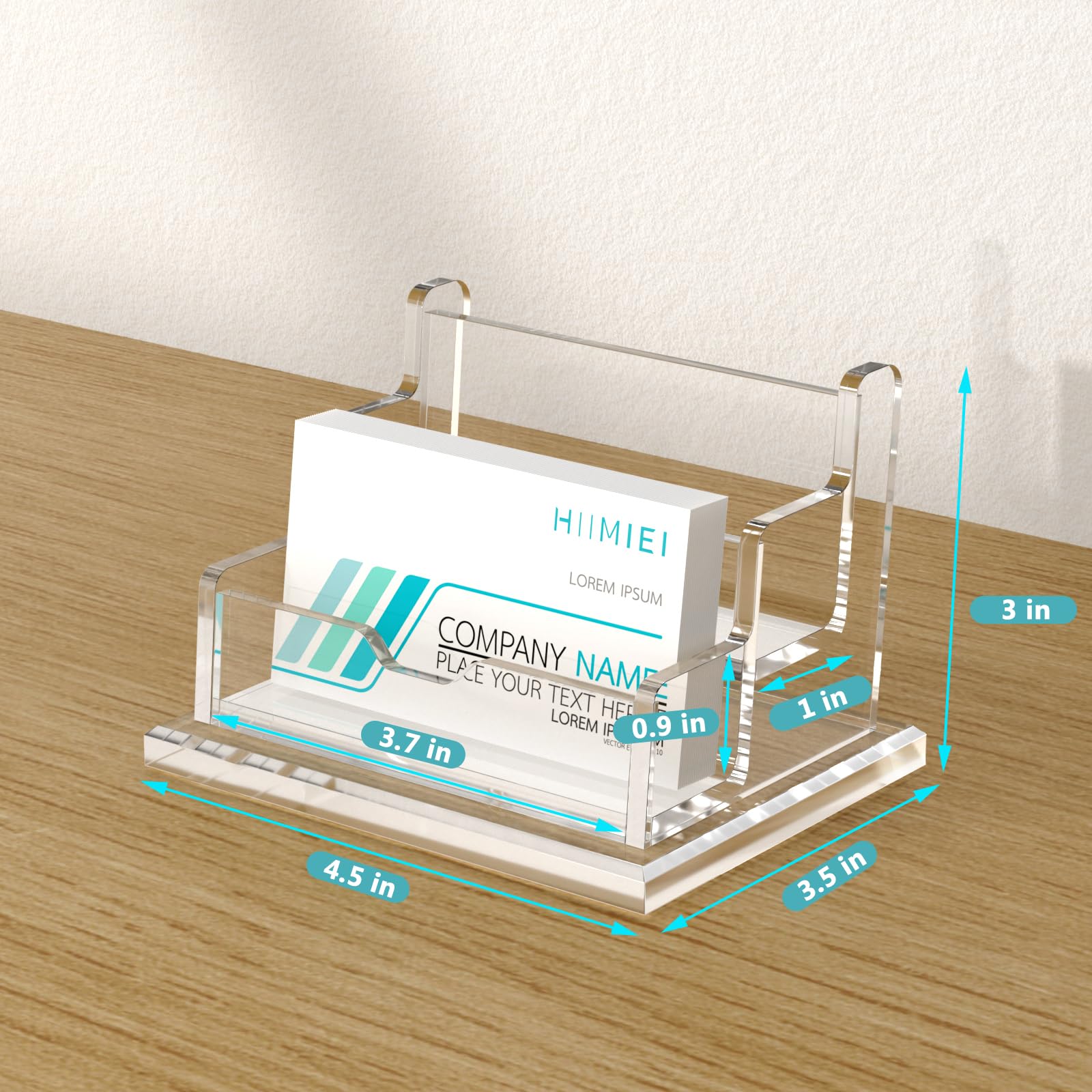 HIIMIEI Business Card Holder for Desk: Acrylic Business Card Holder Display - Image 2