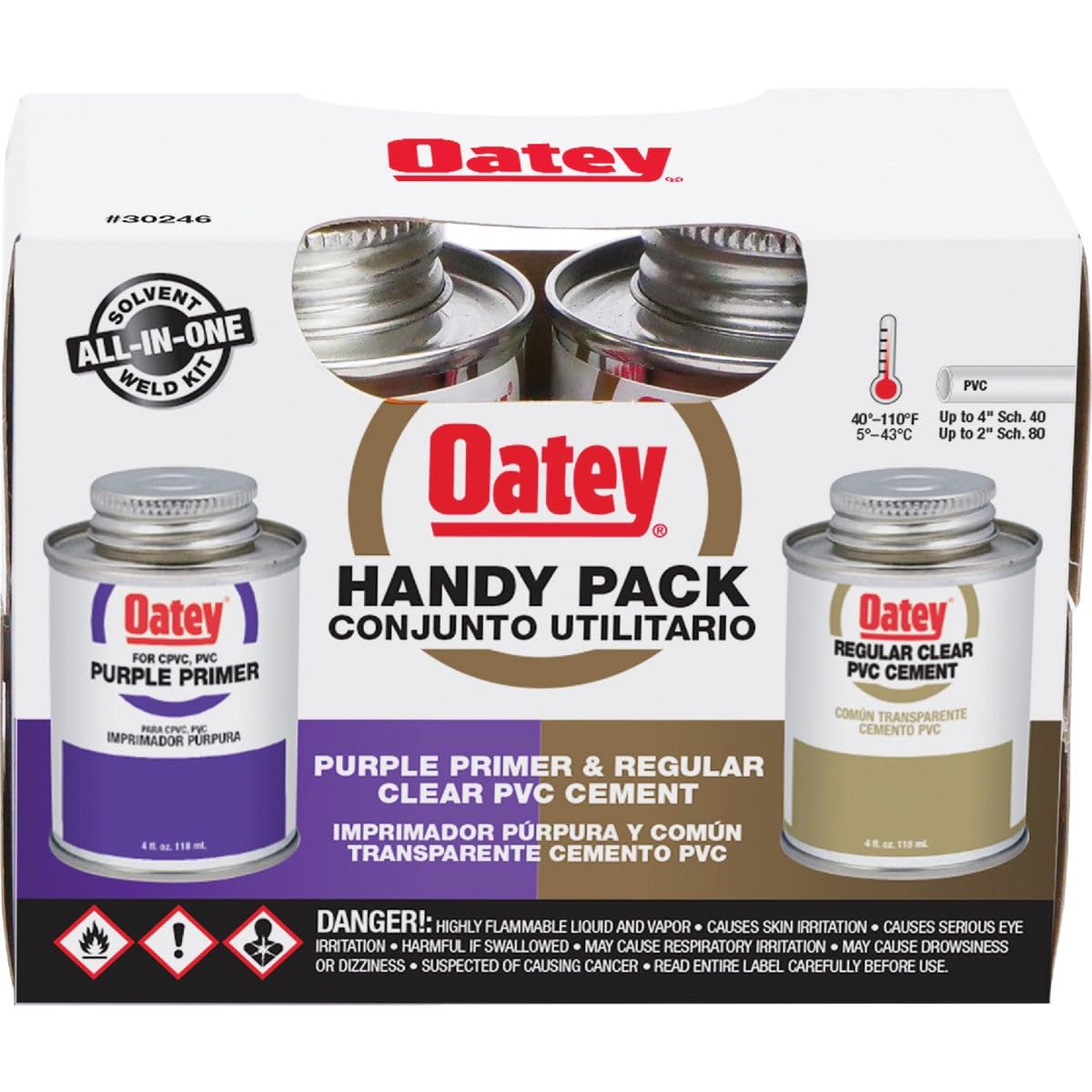 Amazon.com: Oatey 30246 4 oz. PVC Regular Clear Cement and 4 oz