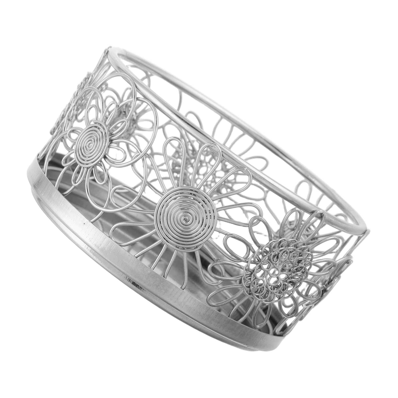 KOMBIUDA Stainless Steel Round Desktop Organizer Cup Space-saving Clip Holder for Office Supplies Stationery Makeup and Items Modern Design for Efficient Storage