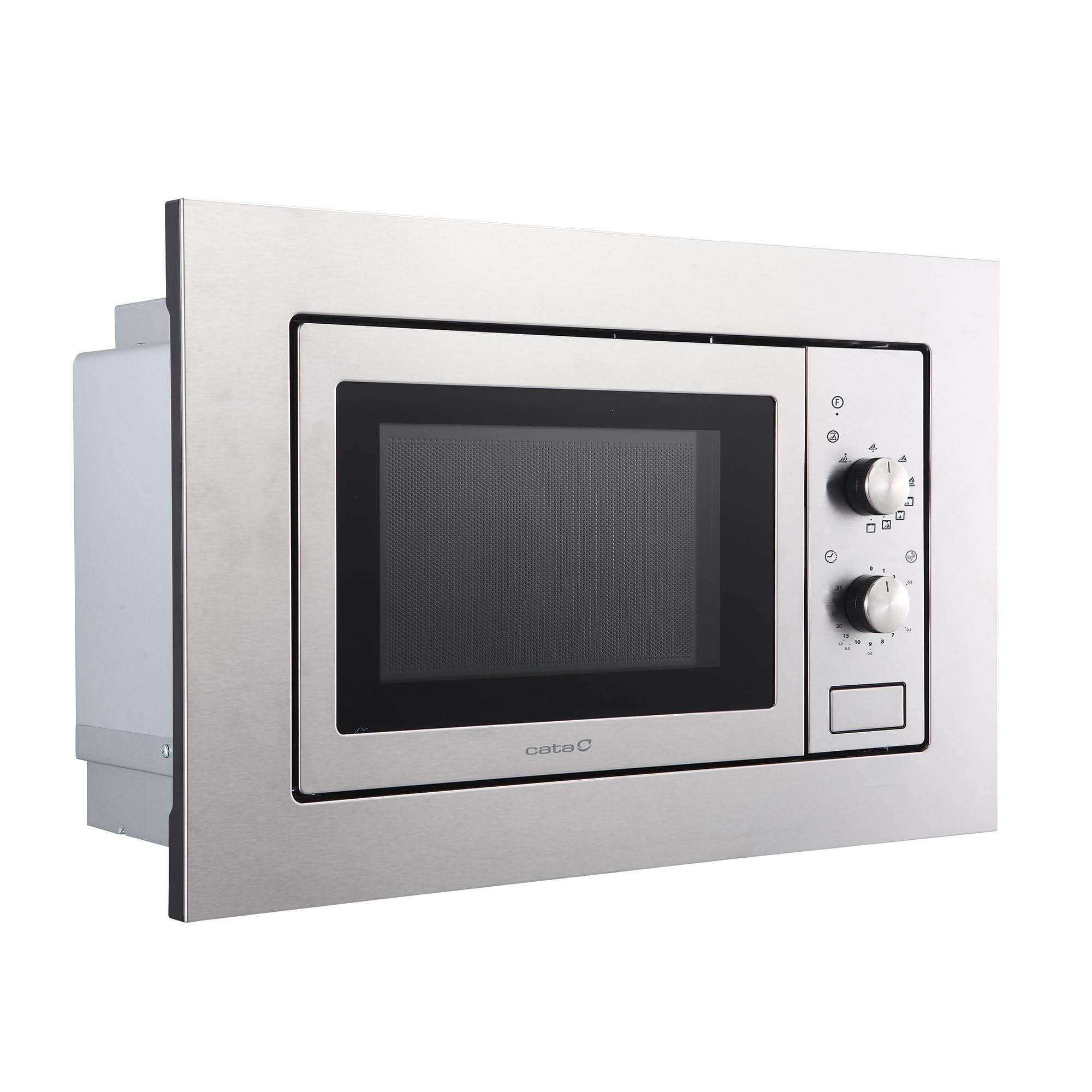 Cata | Microondas de Encastre | Modelo MMA 20 X | 60 cm de Ancho | Capacidad de 20 litros | 5 Niveles de potencia |Con Grill Simultáneo | Fácil Instalación | Medidas Interiores 195 x 280 x 300 mm