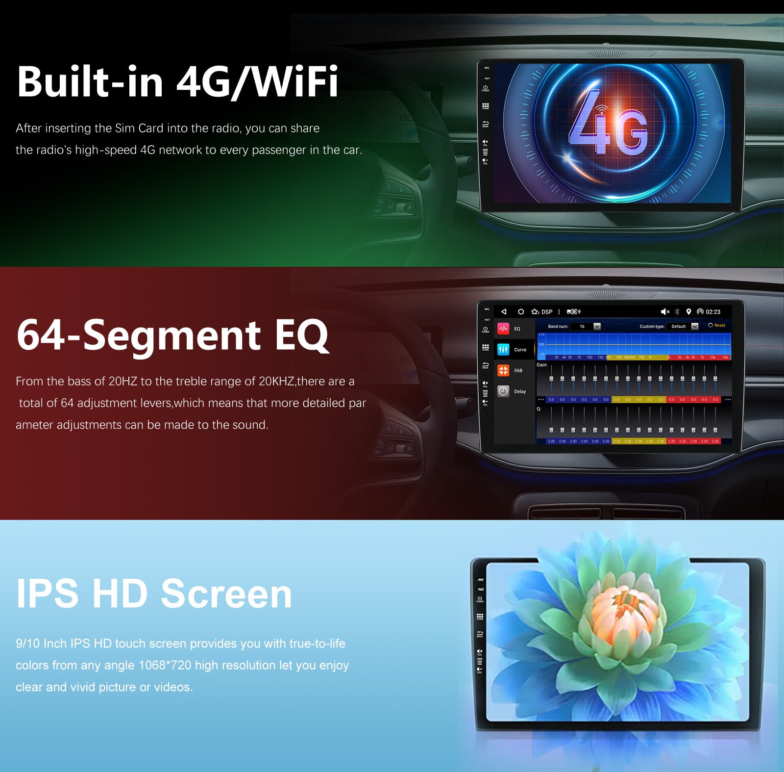 MISONDA 6G+128G- 4G/DAB+ Android 14 Double Din Car Stereo For Ford Ranger PJ PK/Mazda BT-50 2006-2011 - Image 4