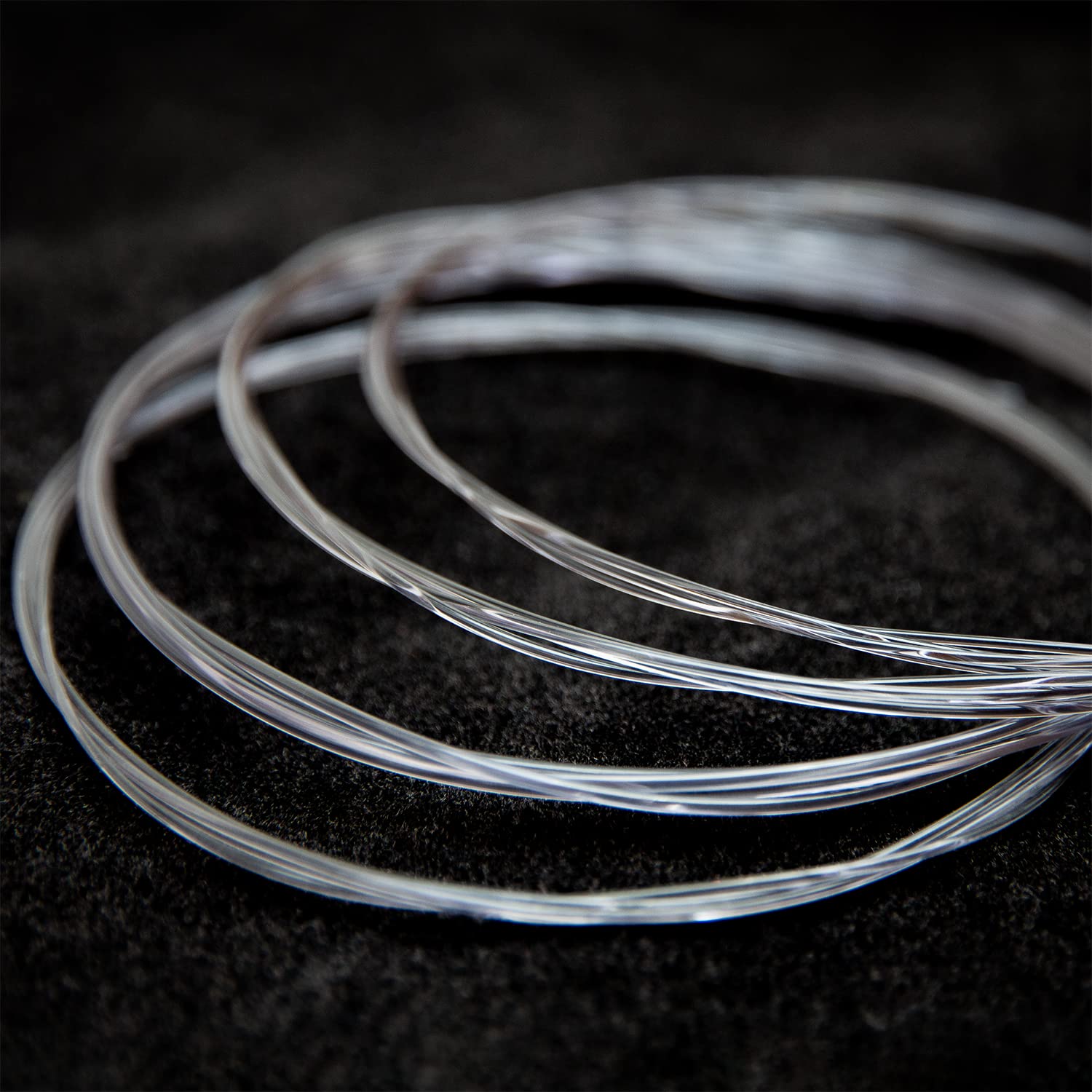 TIGER Cordes Ukulélé Fluorocarbone Noir Lot de 5 | UAC14-CBN-5 cordes fluorocarbone pour ukulélés soprano & concert, lot de 5, son clair et durable, idéal remplacement