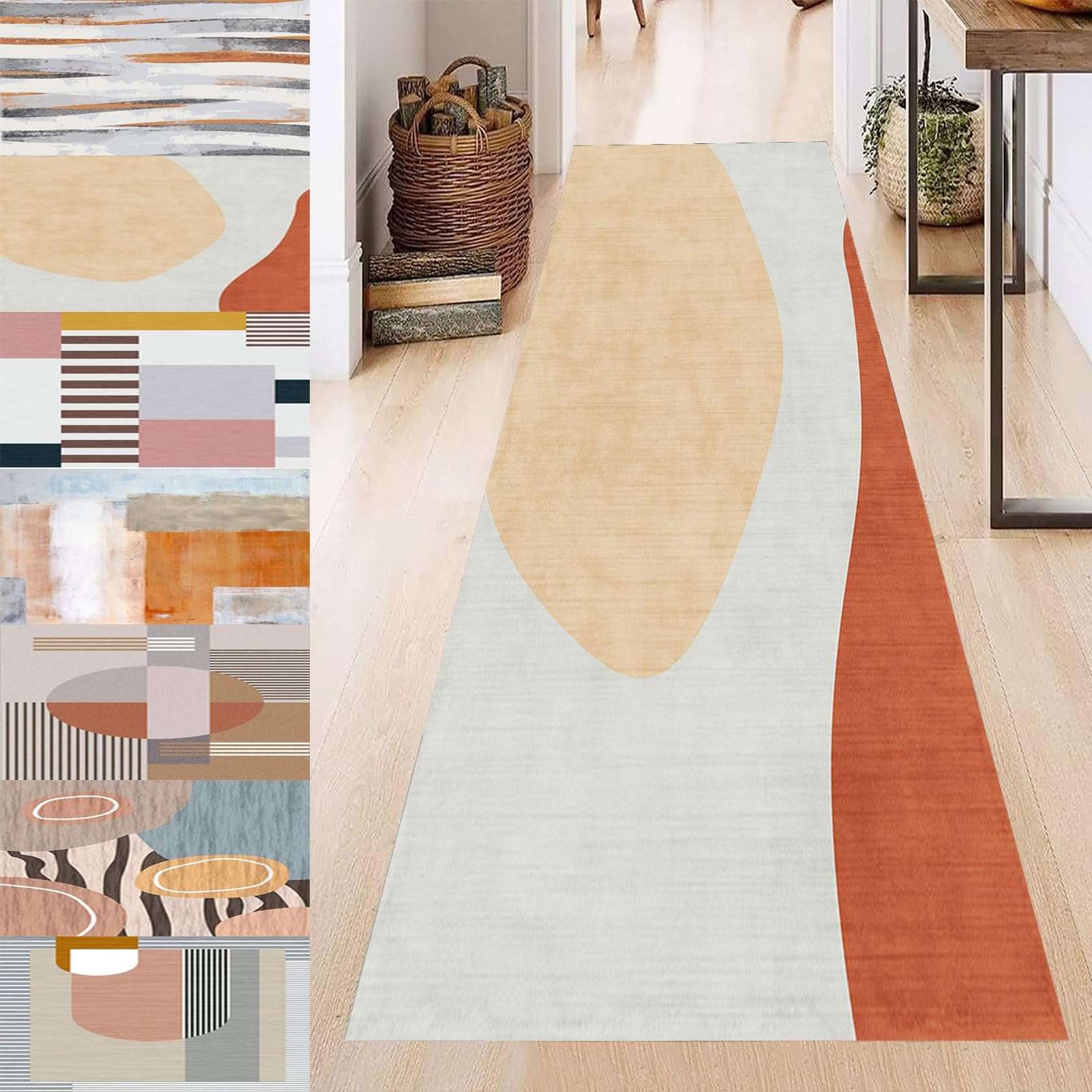 Alfombra de cocina decorativa de alta resistencia lavable y antimanchas de 40x300cm