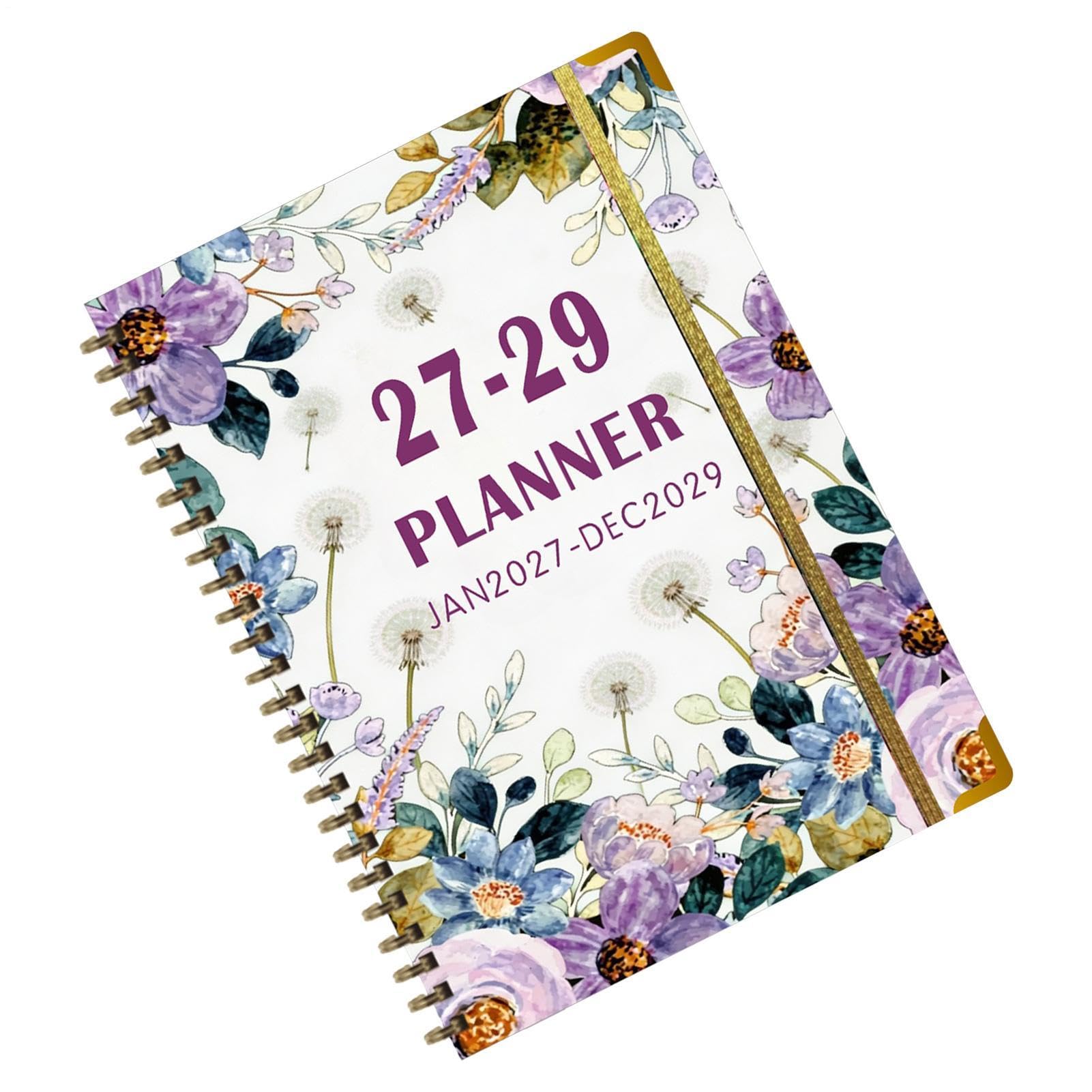 Taccuino di pianificazione giornaliera 2027-2029 Agenda Settimanale, Diario | Pianificatore Giornaliero Degli Orari, Impegni Per Viaggio, Casa, Lavoro, Studio, Scuola, Università E Sc