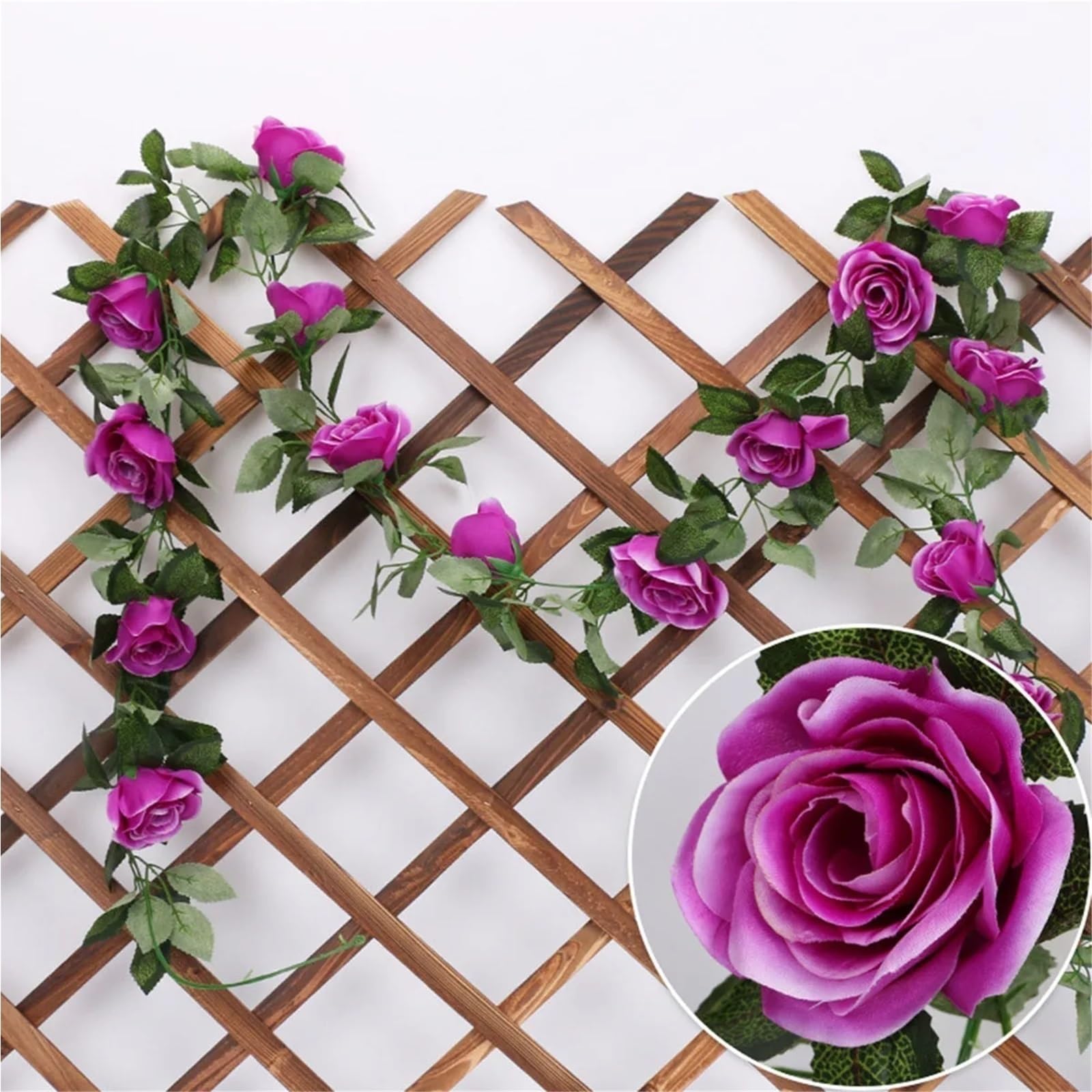Künstliche Girlande 2,2 m Rose Künstliche Blumenrebe for Hochzeit Girlande Home Zimmer Hochzeitsdekoration Seide Künstliche Rosenrebe(Pink,4pcs)