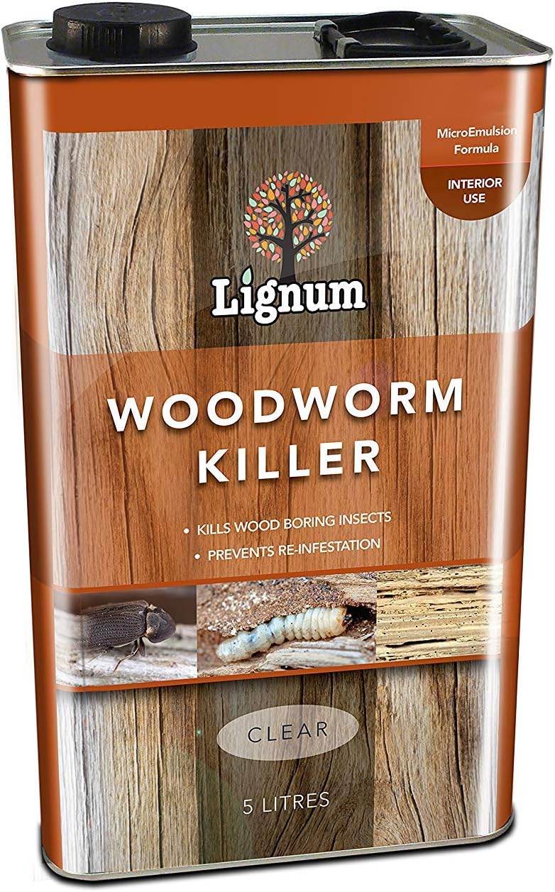 Lignum Woodworm Killer, 5 Liters, Clear, 18x11x30 cm Amazon.co.uk