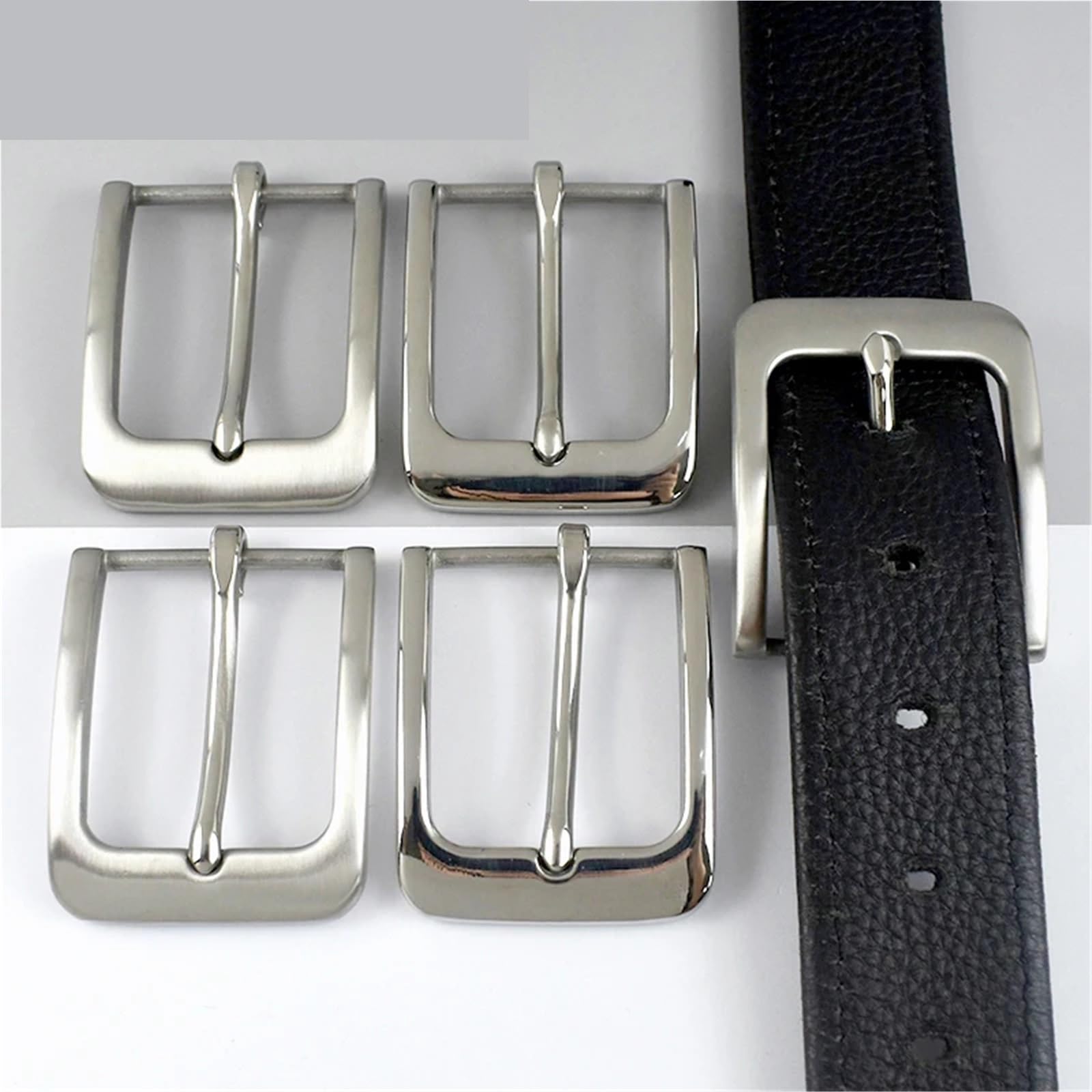 15 pezzi 40 mm fibbia for cintura in acciaio inossidabile massiccio fibbie in metallo spazzolato for uomo chiusura a spillo testa accessori fai da te artigianato Per Cinghie