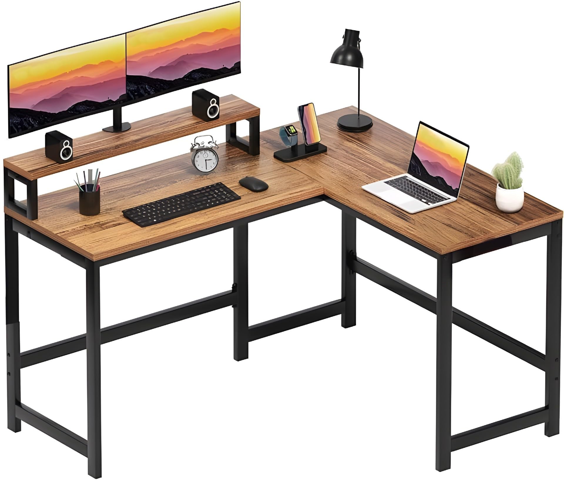 See full amazon price history chart for TEKAVO Gaming Desk L Shape Corner Desk with Large Monitor Stand 128 cm Computer Desk Gamer PC Corner Table Writing Study Table Workstation, Brown (Do it Yourself) TEKAVO Gaming Desk L Shape Corner Desk with Large Monitor Stand 128 cm Computer Desk Gamer PC Corner Table Writing Study Table Workstation, Brown (Do it Yourself) (B0CWY3K9RL) Amazon Price History, Amazon Price Tracker
