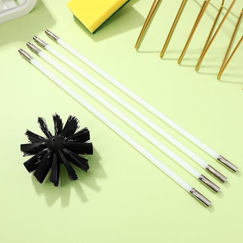 Miniatura 9 de Kit limpiador de ventilación para secadora, cepillo limpiador de organización de lavandería, herramientas de limpieza de conductos de aire con