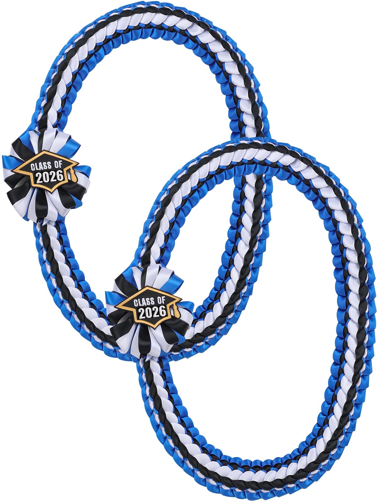 TFTAFAN Silk Graduation Leis Class of 2026 Graduation Ribbon Leis Graduation Necklace Braided Necklaces For High School College Graduation DIY Decors