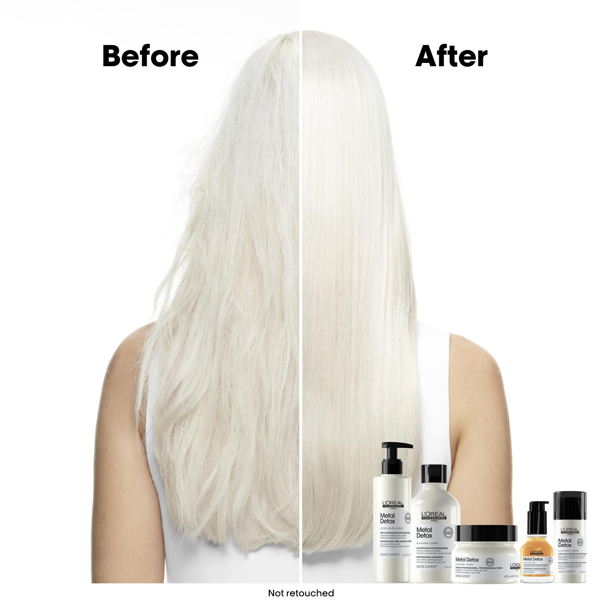 L'Oréal Professionnel Paris Metal Detox Pre-Shampoo Treatment - Strengthens, Refills Micro-Breaks and Protects Against Hard Water Metals, For Damaged and Color-Treated Hair