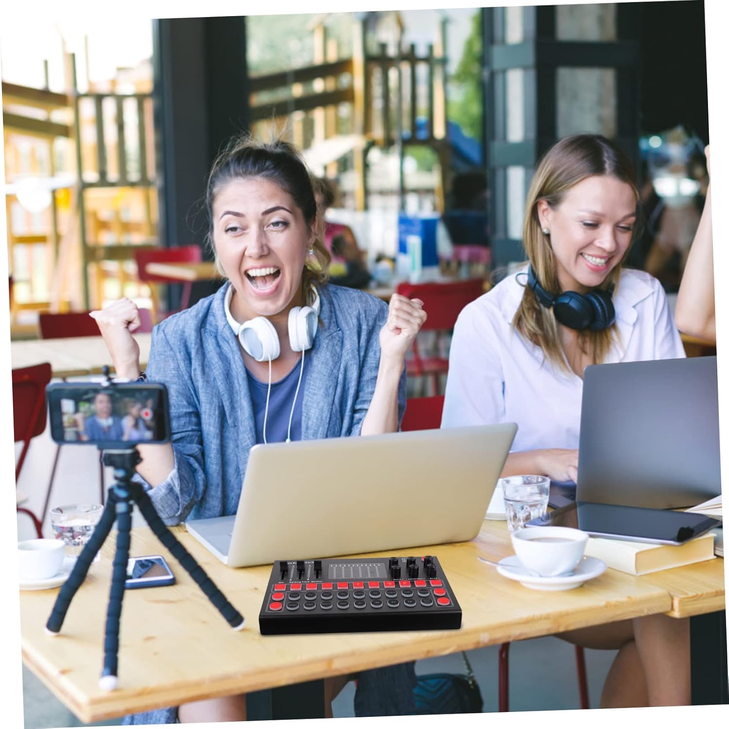 DOITOOL Voice Changer Live Sound Card Built Effects Portable Audio Mixer for Streaming Karaoke and Music Recording Compatible Multiple Platforms