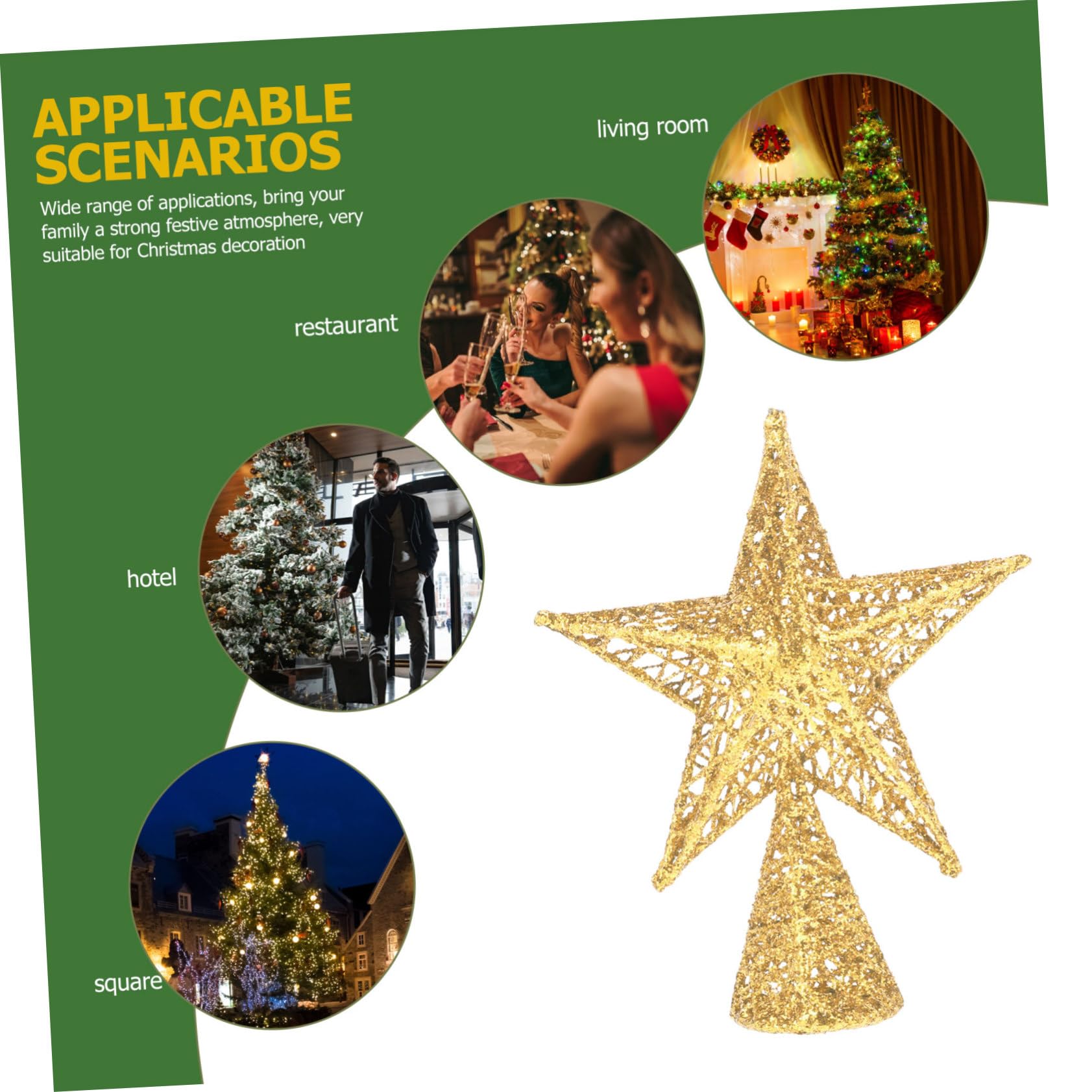 Weihnachtsbaumspitze Stern - Fester Baumtopper Für Festliche Stimmung