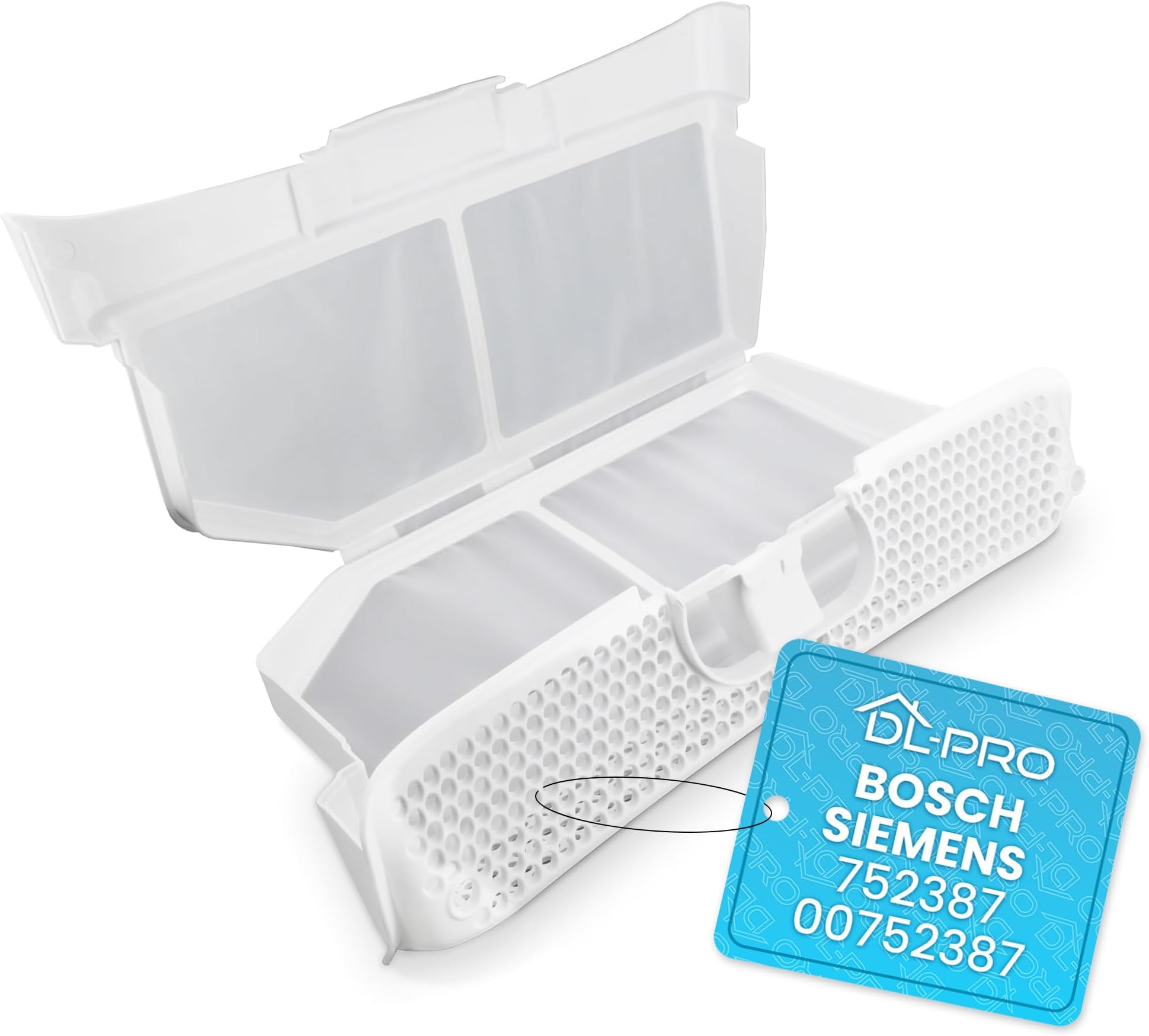 DL-pro Lint Filter for Bosch Siemens for 752387 00752387 for iQ300 iQ500 iQ700 iSensoric Extra Class Series 4 Series 6 Avantixx Logixx Maxx Dryer Washer Dryer