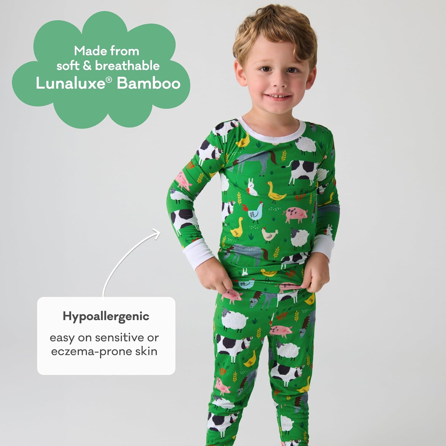 Little Sleepies Two-Piece Pajama Set for Boys & Girls, Soft Viscose from Bamboo Toddler Pajamas for Kids, Family Matching PJs - Image 3