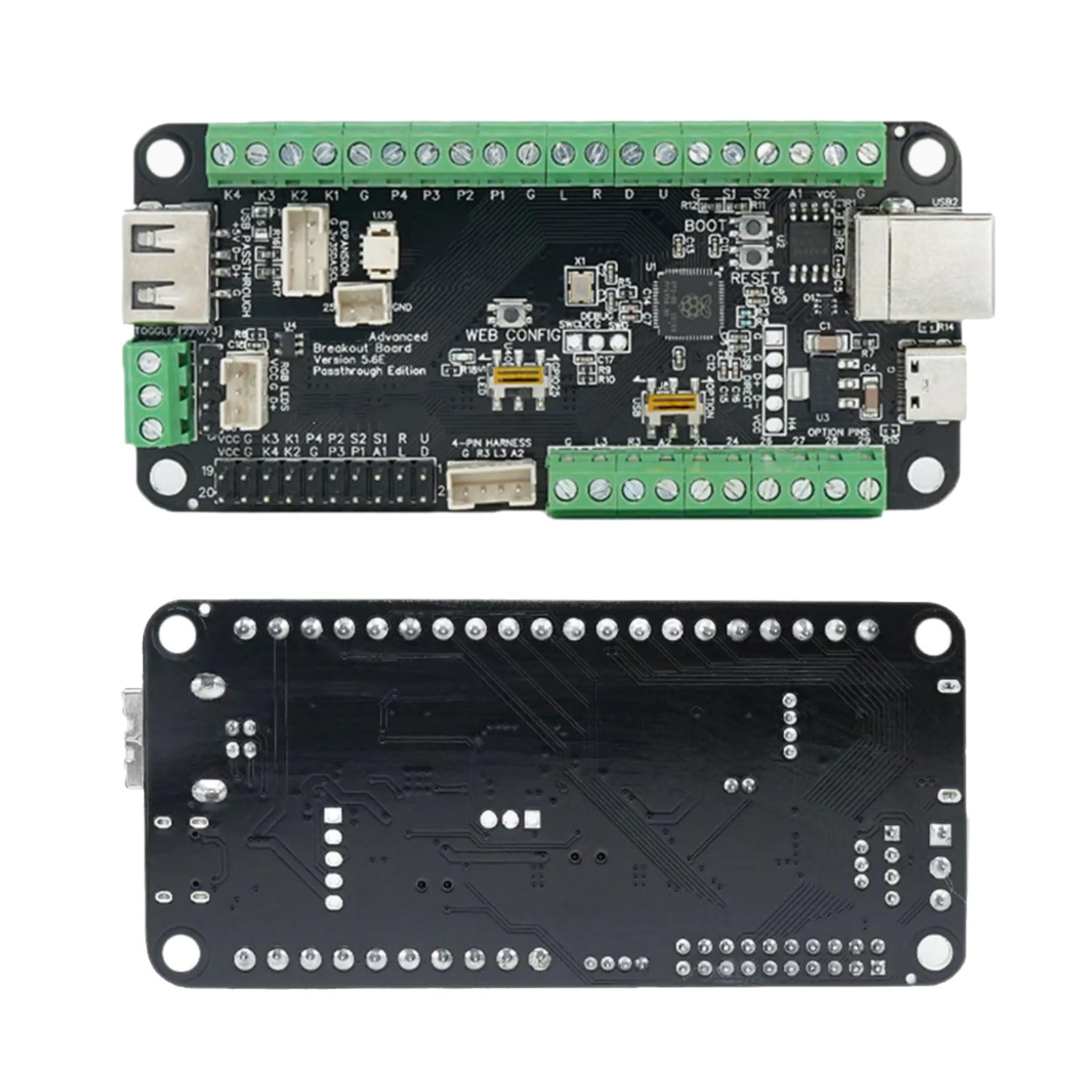 Limtula Scheda controller Fight Stick RP2040 V5.6E Passthrough USB per set PCB accessori per giochi per console