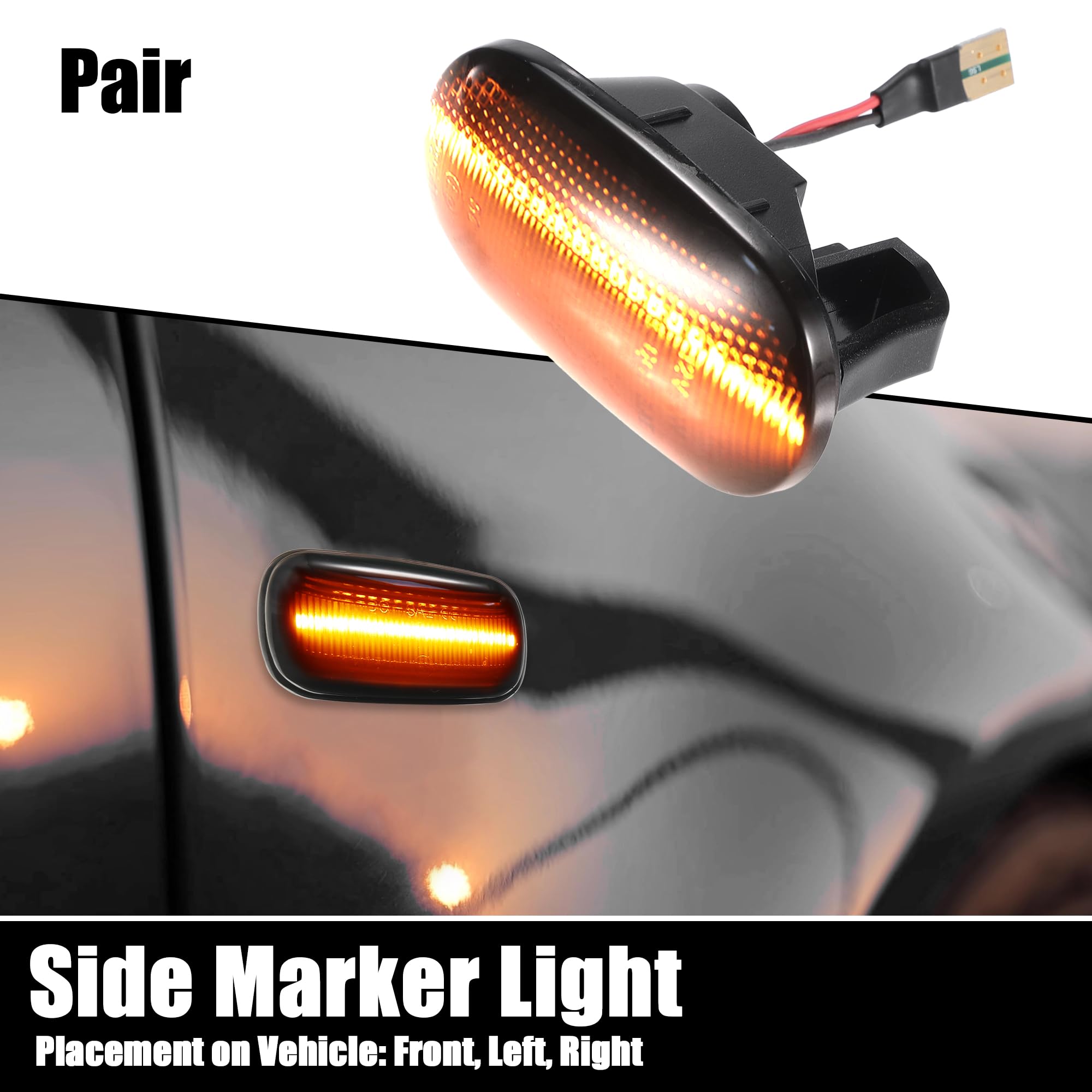Amazon.com: X AUTOHAUX 1 Pair Side Marker Turn Signal Light NO 