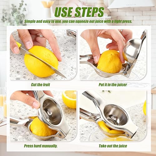 Miniatura 5 de Exprimidor de limón, exprimidor manual de acero inoxidable, cítricos, exprimidor de frutas, prensa de lima, exprimidor de mano profesional,