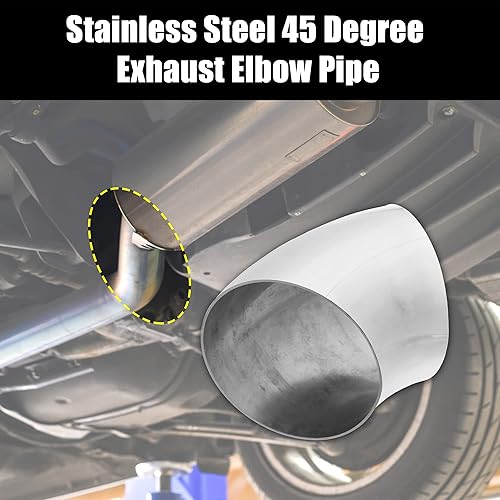 Miniatura 2 de X AUTOHAUX 1 Uds. OD 5 pulgadas 45 grados mandril curva codo SS304 tubo de acero inoxidable tubo de escape codo para coche sistema de escape