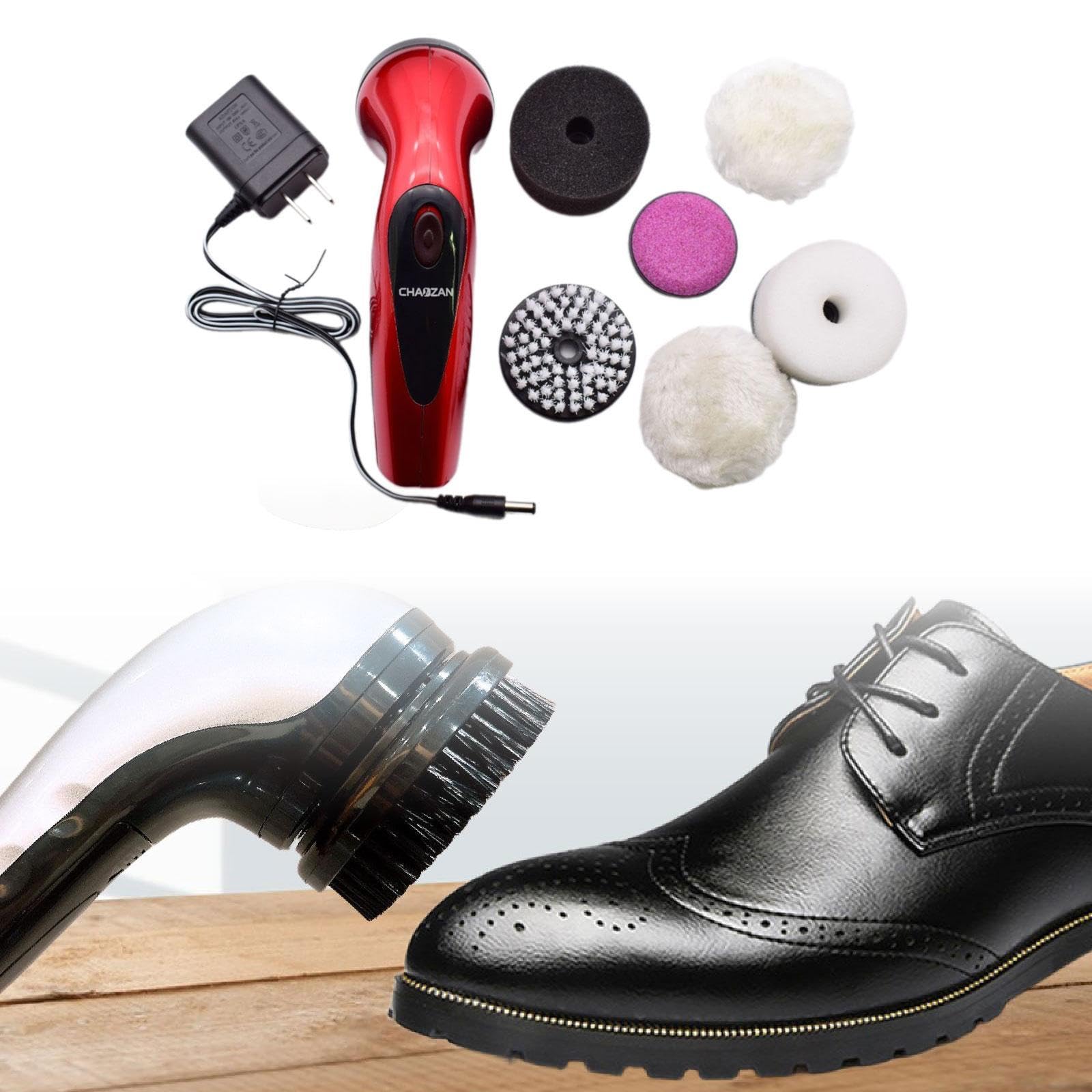 Perfeclan Cireuse à chaussures électrique, brosse, polisseuse automatique multifonctionnelle, nettoyeur de poussière portatif pour baskets, chaussures, canapés,