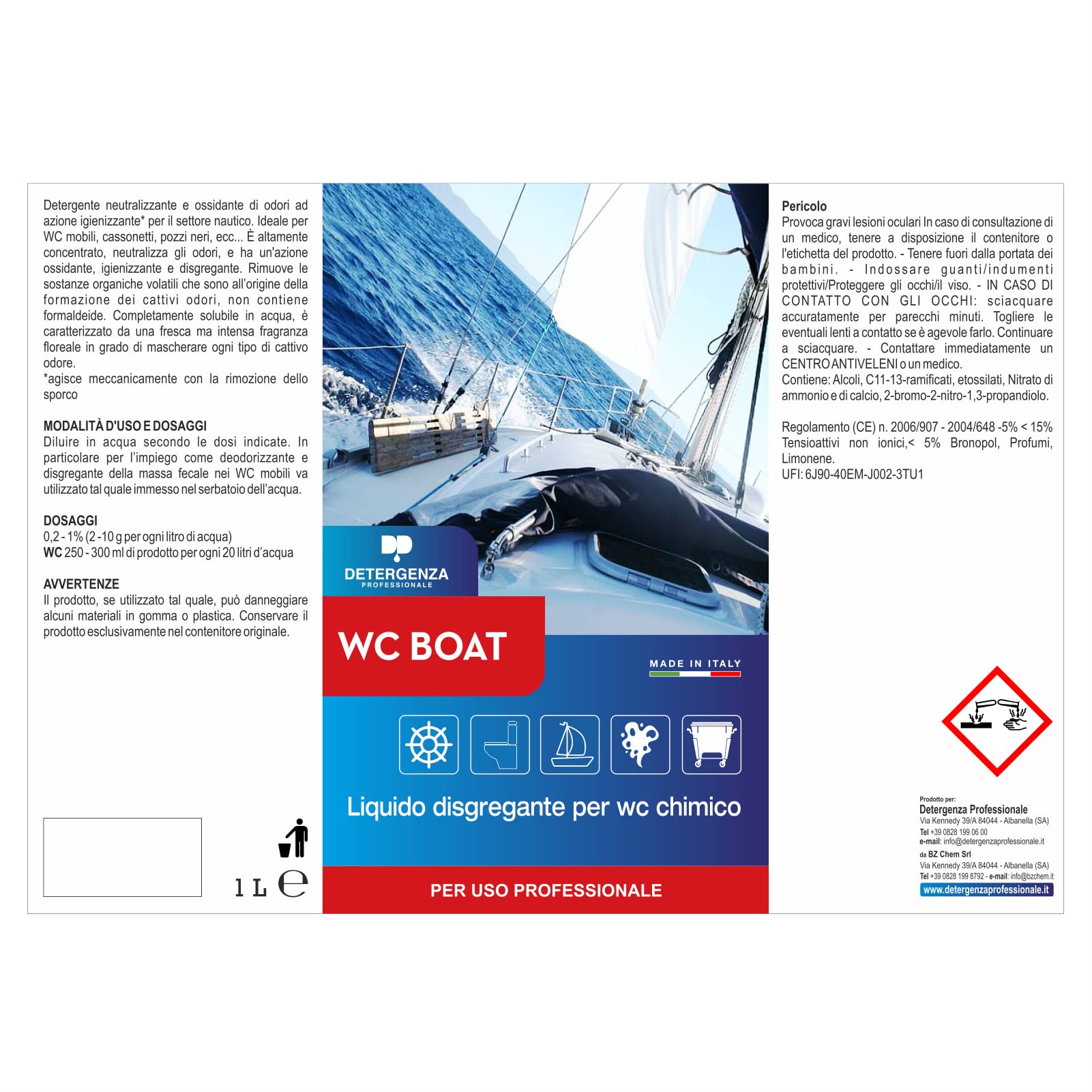 Liquido DISGREGANTE per WC Chimico WC Boat Ultra CONCENTRATO - pz. 1 da 5 L