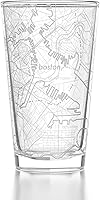 Vista 37 de Well Told Vaso de pinta grabado con mapa de Columbus Ohio, regalo de cerveza grabada (16 onzas, transparente) Pinta de mapa de la ciudad