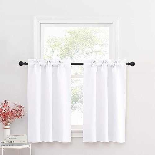 Juego de cortinas Nicetown W29 con bolsillos para barral de cortinas