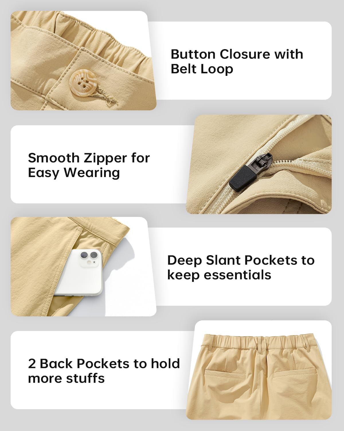 AIMPACT Men's Chino Shorts 5" Flat Front Elastic Waistband Stretch Golf Formal Casual Fashion Summer Shorts - Image 4