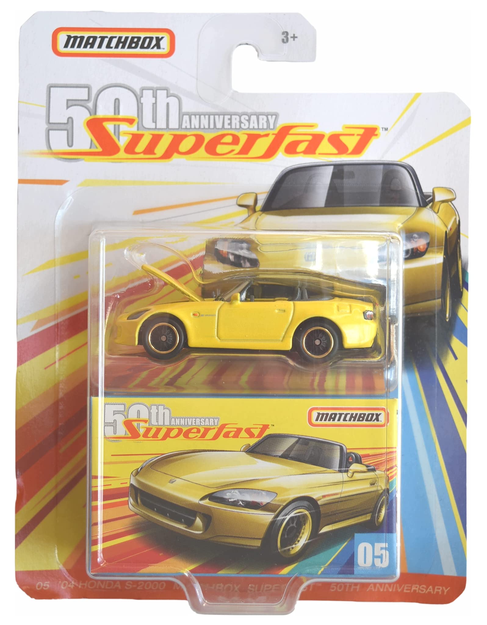 Matchbox '04 Hon-da S-2000, [Yellow] Superfast 50th Anniversary