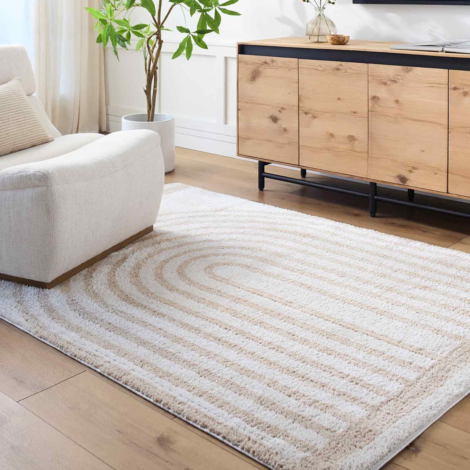 Surya Lucile Machine Washable High Pile Area Rug 120 X 170 Cm from B&Q
