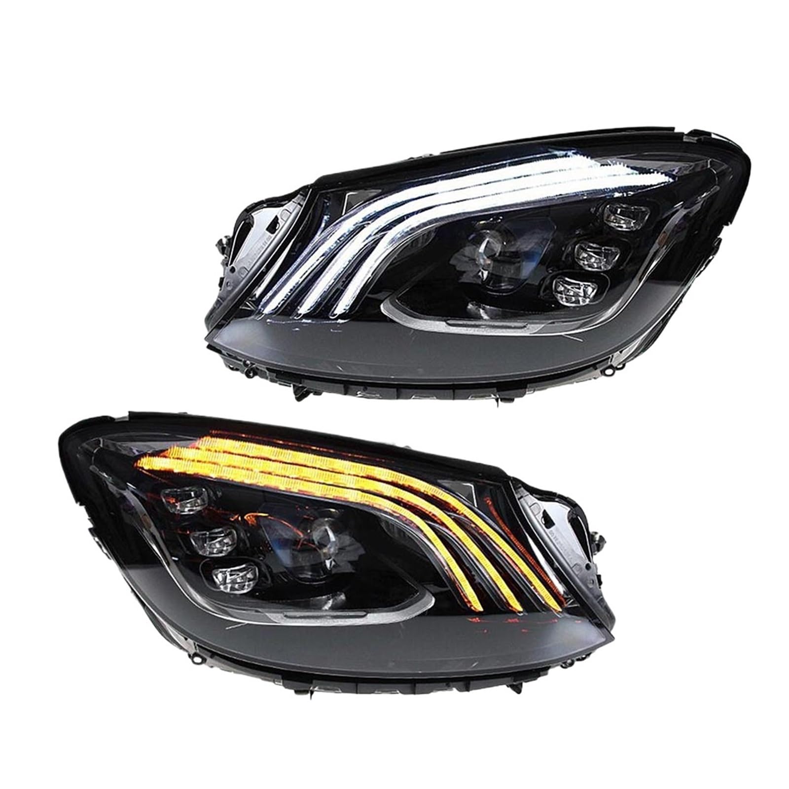 Coppia di fari Anteriori per Classe S W222 2014-2017, Kit di Tuning per Auto, Installazione Plug And Play.