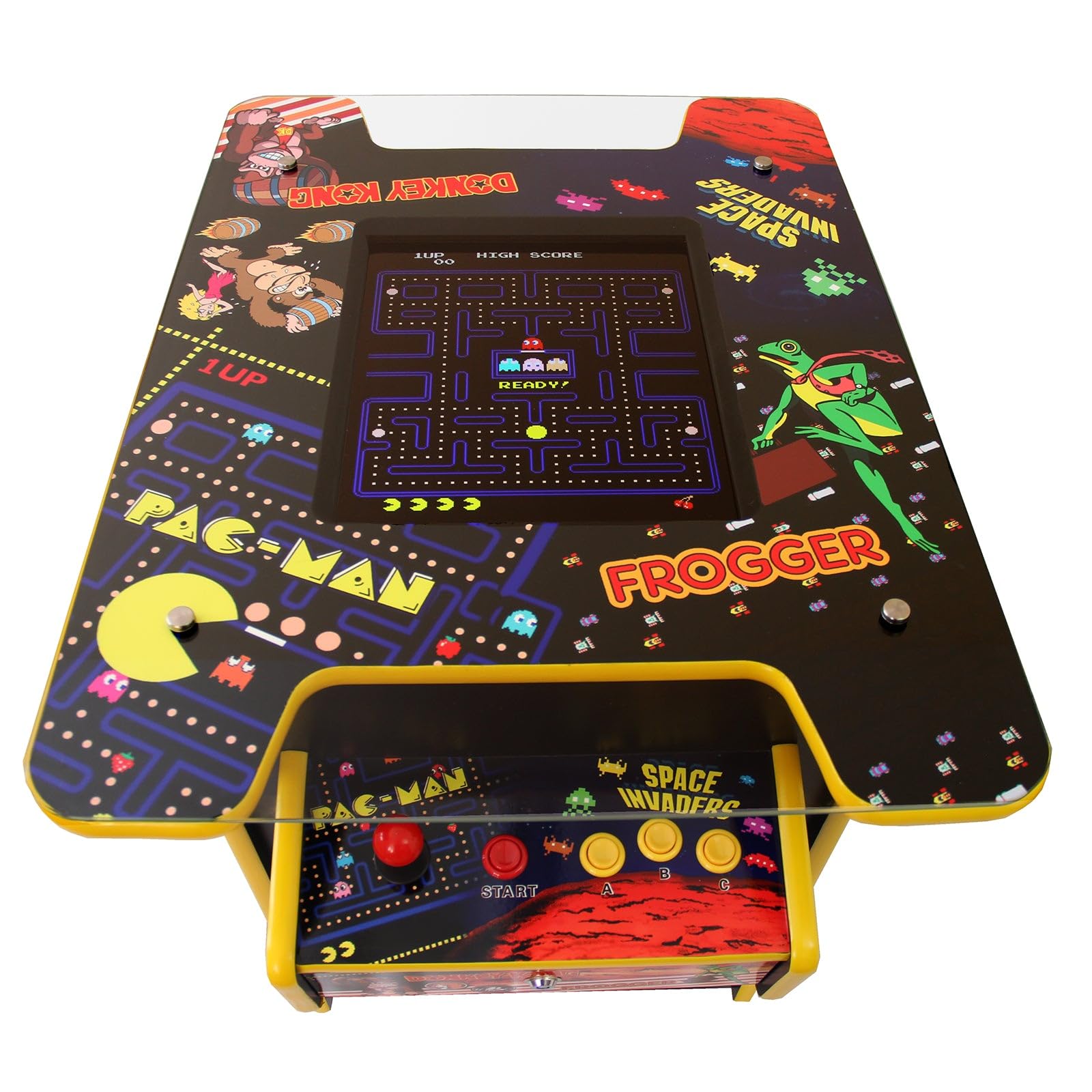 Monster Shop Macchinetta Sala Giochi Arcade Giochi Stile Retro 60 Giochi Vintage Opzione a 2 Giocatori Schermo LCD 19" Flipper