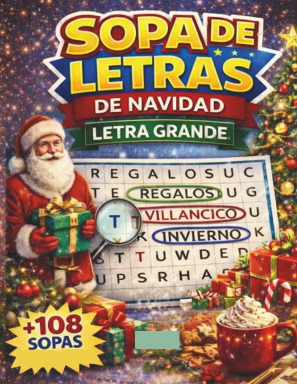 NAVIDAD 108 SOPAS DE LETRAS LETRA GRANDE: CON DATOS CURIOSOS