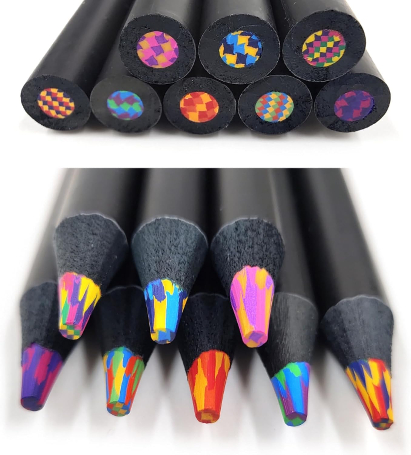 Matite Arcobaleno a 8 Colori Jumbo per Colorare e Disegnare Materiale Scolastico e Artistico