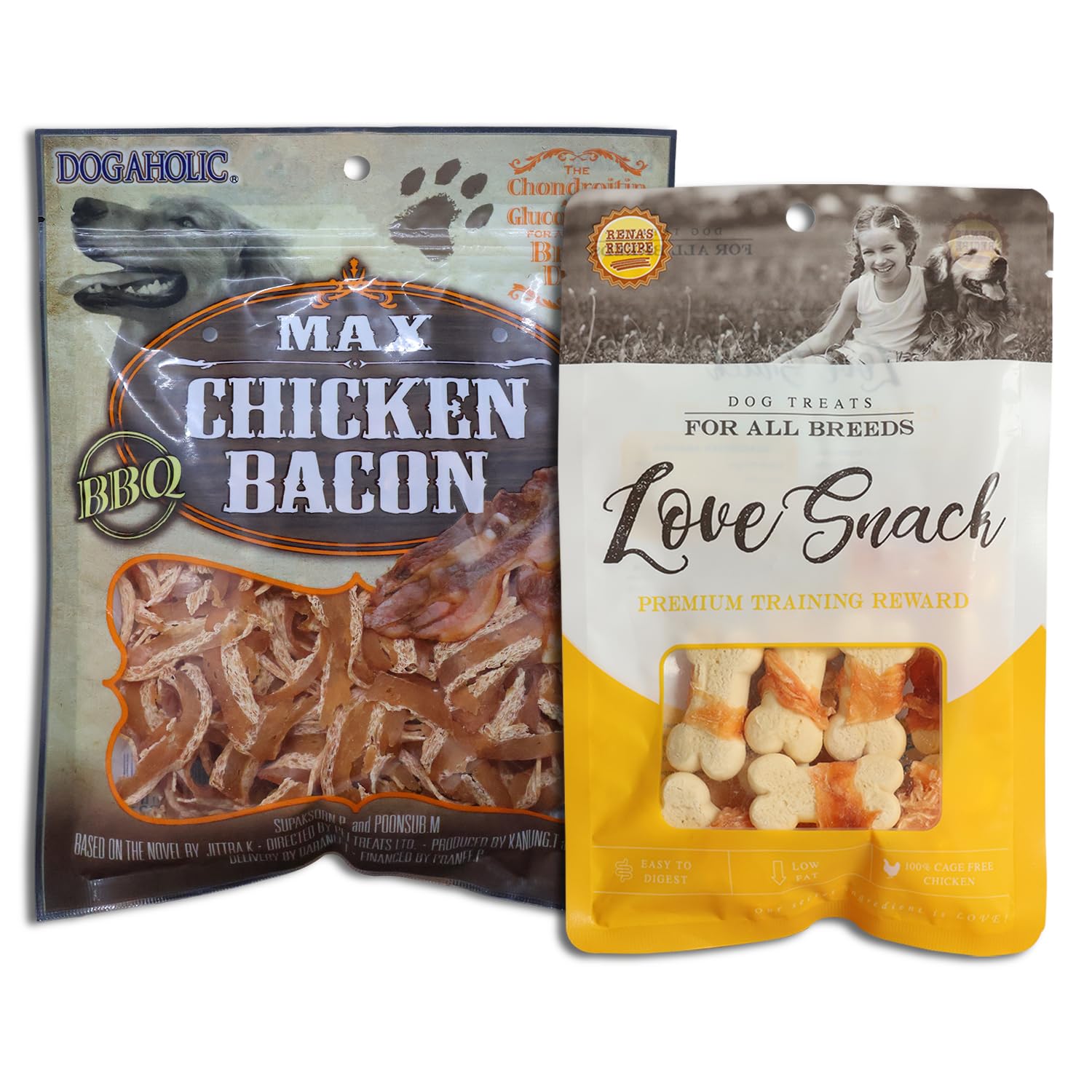Combo of: - Rena Love Snack Chicken Wrap Biscuit Treats for Dogs with BBQ Max Chicken, Bacon Dog Treat – 130 gm (B0B8VJZ9M3) Amazon Price History, Amazon Price Tracker