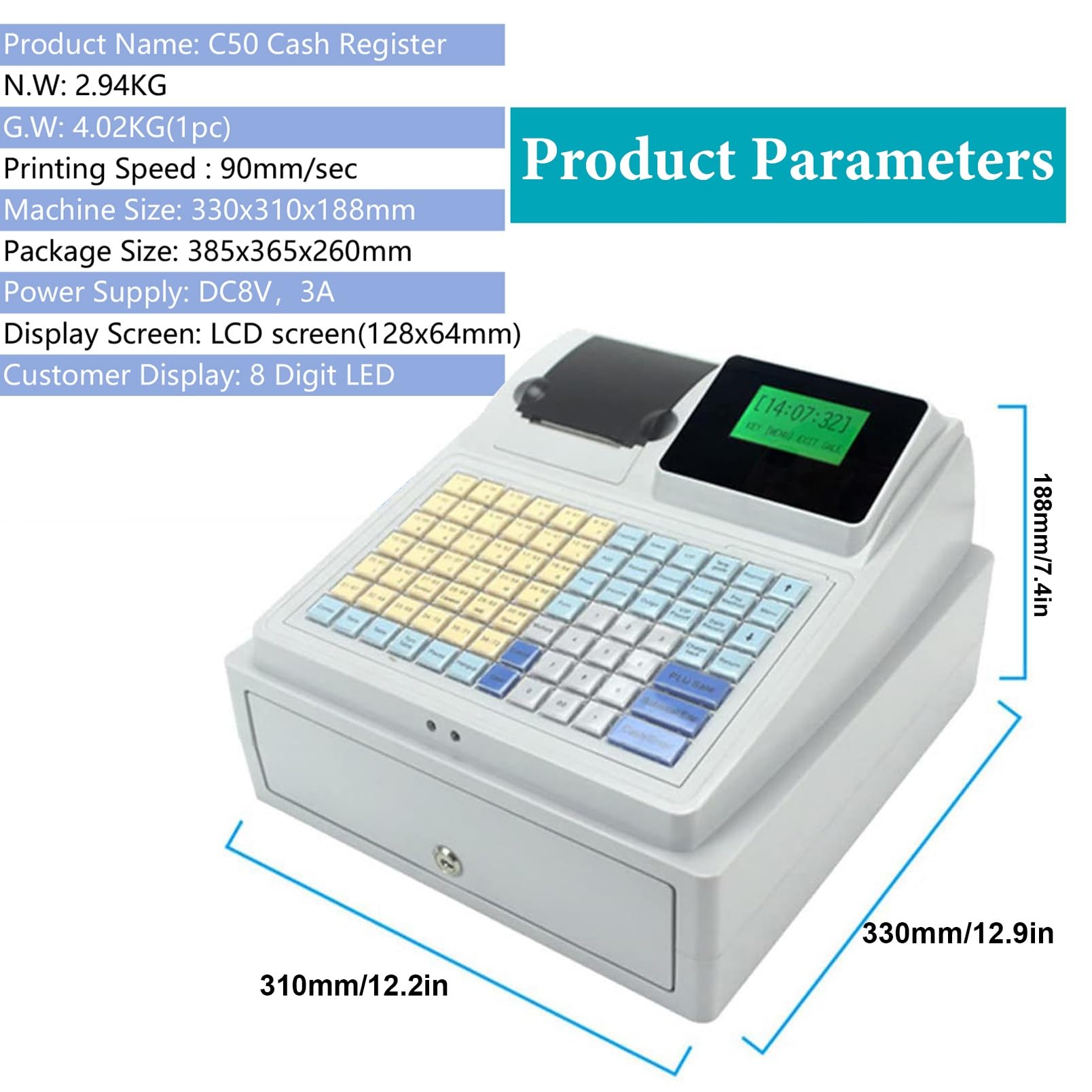 【supermarket】class / CCES08UNI A Electronic Scale Barcode Supermarket Cashier Scale Weighing