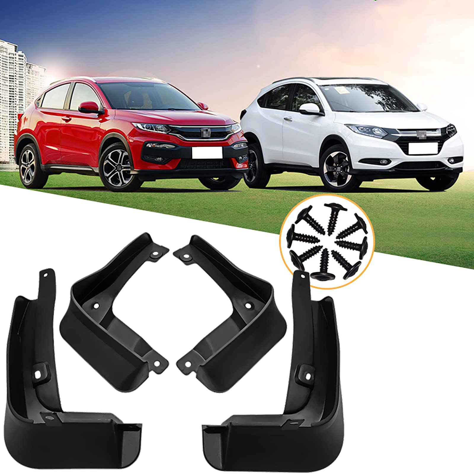 Bavettes pour Auto JONASC Honda Vezel XRV HRV 2015-2018 Garde-Boue 4pcs