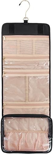 Neceser colgante para mujer, bolsa de maquillaje de viaje, bolsa de aseo portátil para viajar, bolsa grande de artículos de tocador para mujeres,