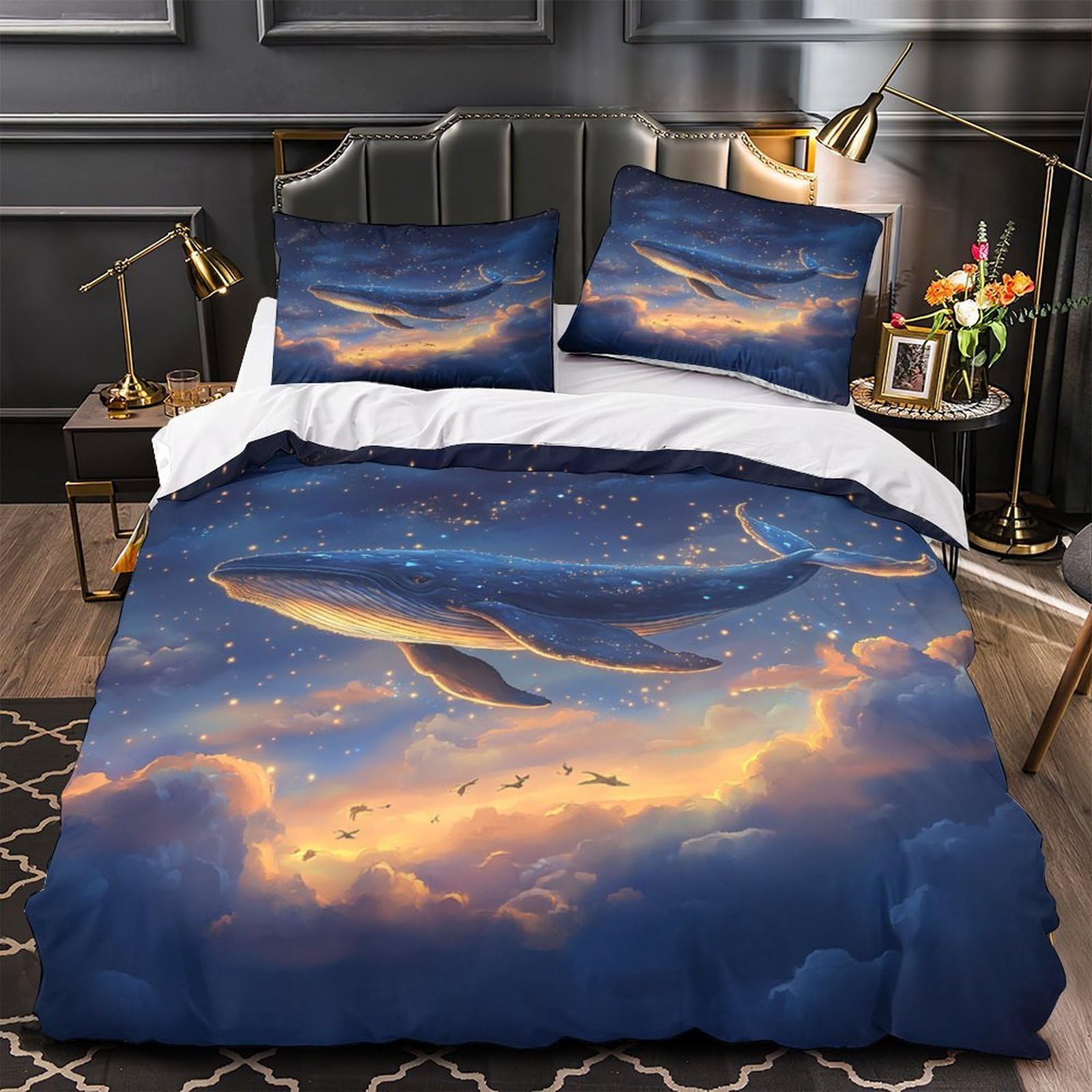 Parure de lit pastèque hypoallergénique en microfibre douce anti-acariens
