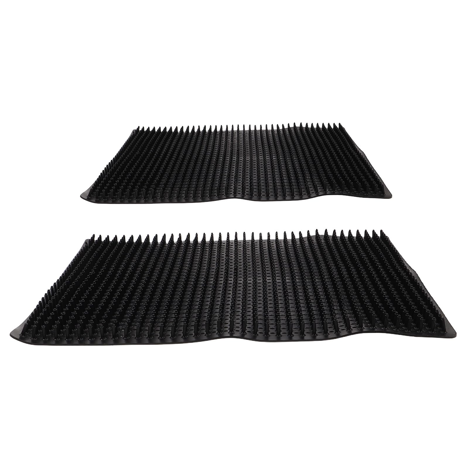 Kratzmatten für Rinder aus Gummi, Schwarz, für Stall | Flexible Kratzflächen, Weiche Ausführung, 2 Stück-pack, Pflegeleicht und Farmbereich Geeignet